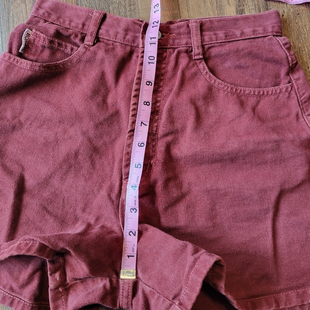 Vintage 90s Y2K BONGO Red High Waist Jean Shorts - Picture 8 of 9